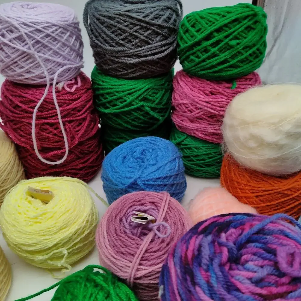43X Mixed Lion Brand Caron Cakes Yarn Lot Multicolor Wool Acrylic Skeins Balls - Picture 7 of 11